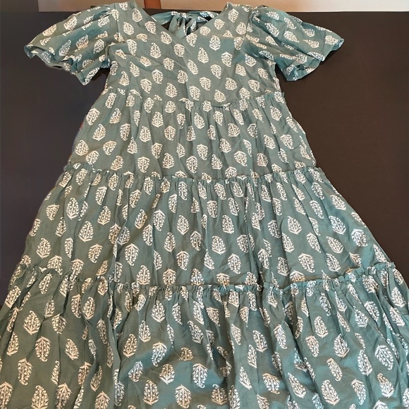 Lucky Brand Dresses & Skirts - Lucky Brand Green Floral Tiered Maxi Dress Size Large Boho